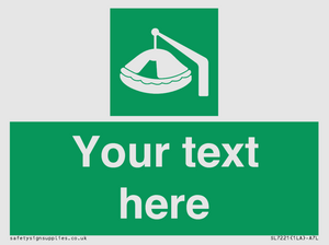 Custom sign Safe condition Davit-launched liferaft